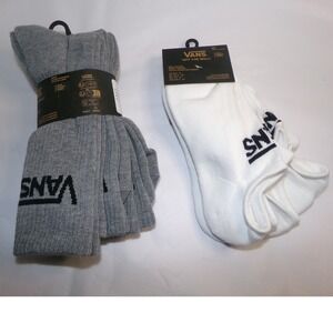 NWT MENS VANS "OFF THE WALL" ASSORTED STYLE SOCKS~6 PAIRS~SZ 6.5-9